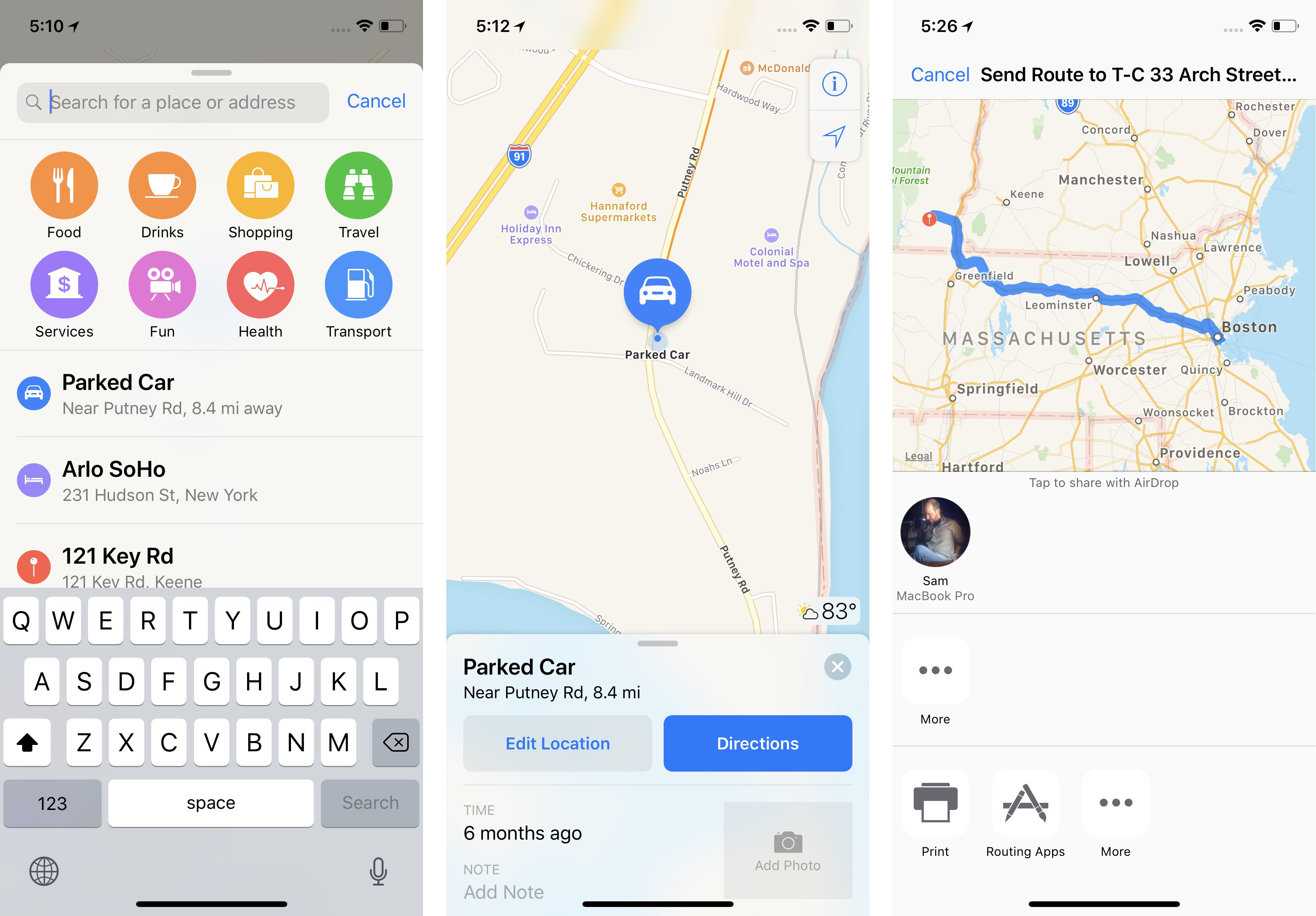 how to use apple maps navigation