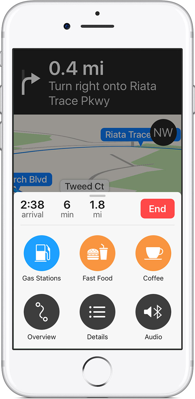 how to use apple maps navigation