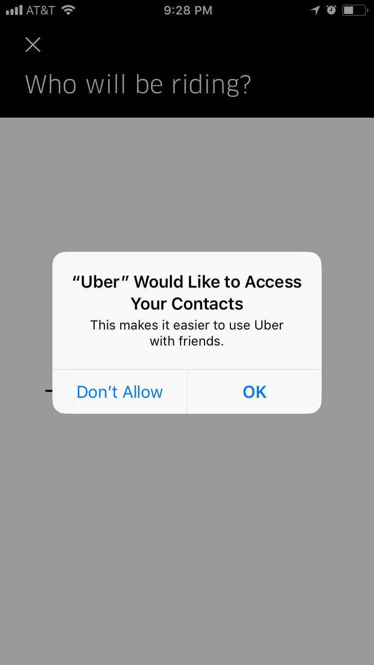 request ride for friend