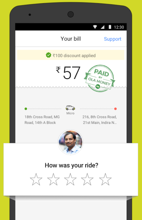 Ola Rate your Driver