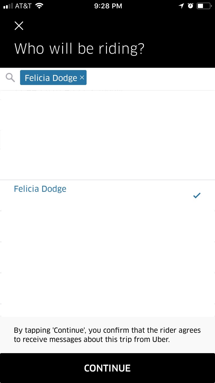 request uber for a friend